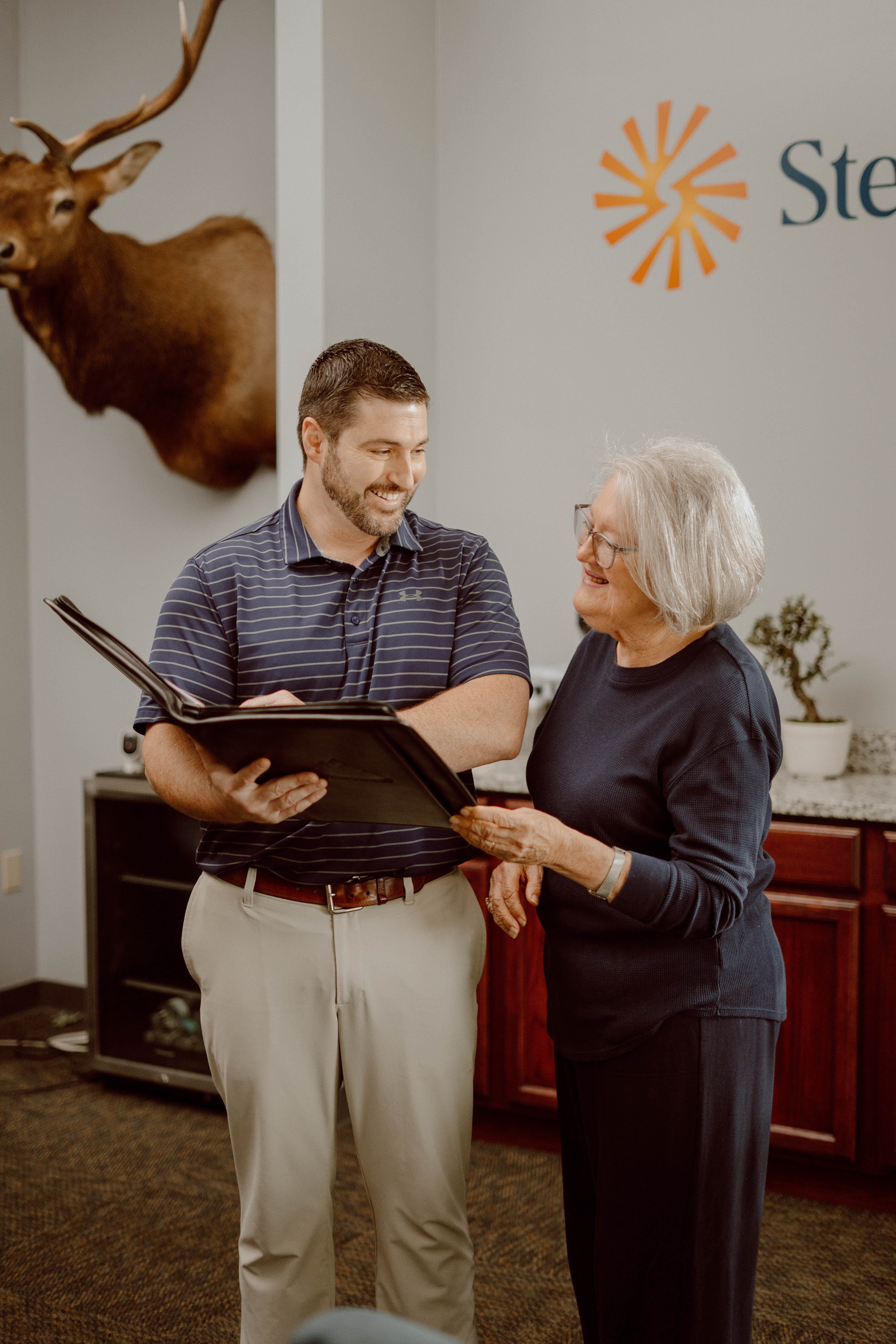 StewardRight business financial advisor meeting with client